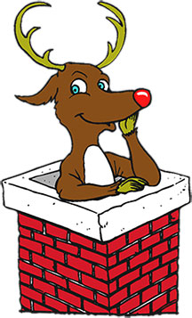 rudolph in chimney