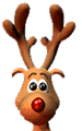 rudolph animated with flashing red nose
