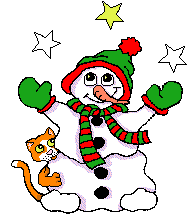 snowman and friend