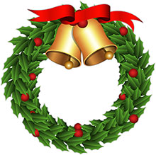 Christmas wreath with bells