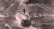 rough seas for the fleet of Columbus