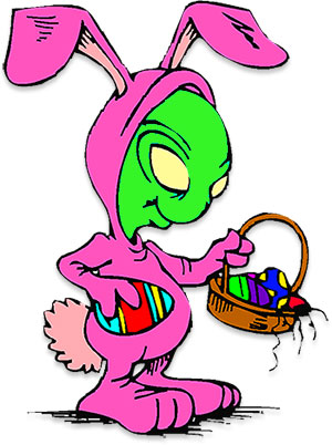alien Easter bunny