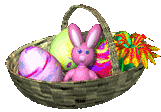 animated Easter basket with bunny