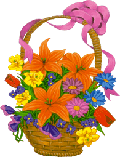 basket of Easter flowers