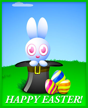 Happy Easter with bunny