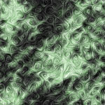 black on green wool background