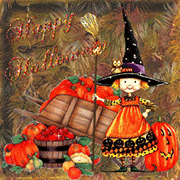 witch and Happy Halloween