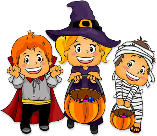 Image result for trick or treat clipart