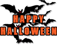 happy halloween with bats