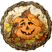 jack-o'-lantern with friends