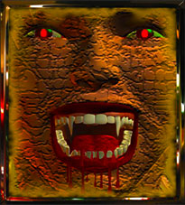 scary face of a vampire
