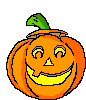 animated jack-o'-lantern winking