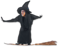 witch on broom