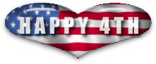 Happy 4th heart American flag