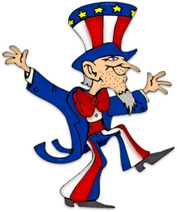 uncle sam in red white and blue
