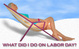 woman on the beach celebrating Labor Day
