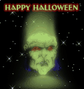 Happy Halloween scary face animated