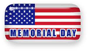 Memorial Day on American Flag