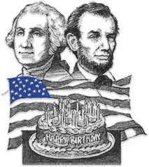 George Washington and Abraham Lincoln