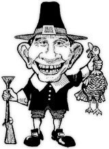 pilgrim with turkey