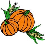 pumpkins and corn