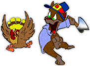 chasing turkey for dinner