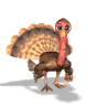Thanksgiving turkey waving