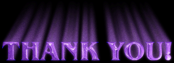 thank you with animated noise