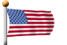 American Flag Animated- White