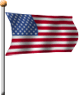 USA Flag clip art - W