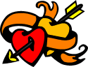 arrow thru hearts animation