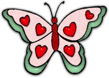 butterfly with hearts