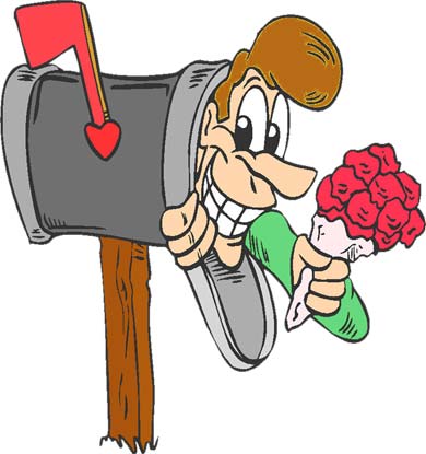man delivering flowers on Valentine's Day