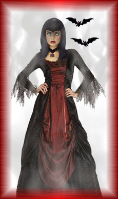 vampiress with bats