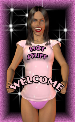 hot stuff, welcome graphic