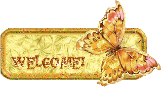 welcome with butterfly and glitter animation